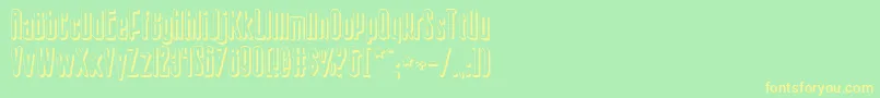 SisterEuropeShadow Font – Yellow Fonts on Green Background