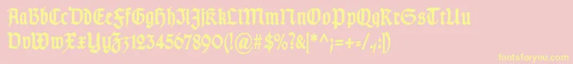 TypographergotischSchmalBold Font – Yellow Fonts on Pink Background
