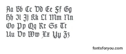 TypographergotischSchmalBold -fontin tarkastelu
