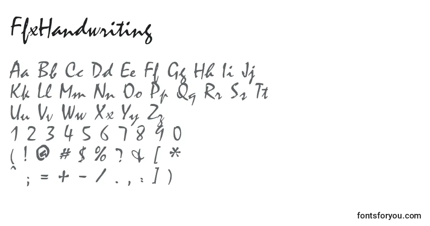 FfxHandwriting-fontti – aakkoset, numerot, erikoismerkit