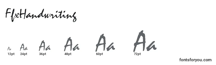 FfxHandwriting Font Sizes