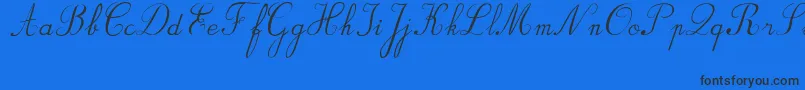 Czcionka BvRondesItal – czarne czcionki na niebieskim tle