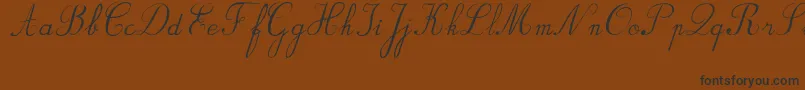 Шрифт BvRondesItal – чёрные шрифты на коричневом фоне