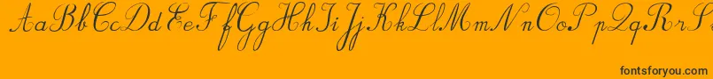 BvRondesItal-Schriftart – Schwarze Schriften auf orangefarbenem Hintergrund