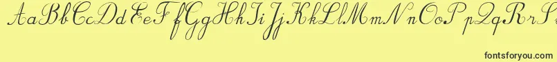 フォントBvRondesItal – 黒い文字の黄色い背景