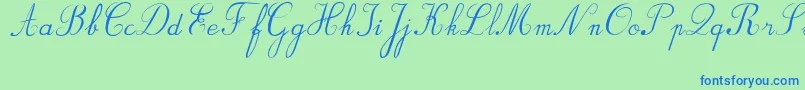 BvRondesItal Font – Blue Fonts on Green Background