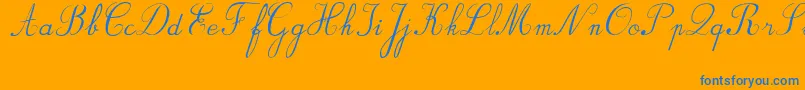 フォントBvRondesItal – オレンジの背景に青い文字