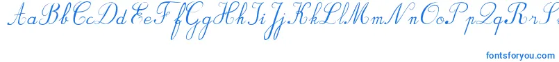 Czcionka BvRondesItal – niebieskie czcionki na białym tle