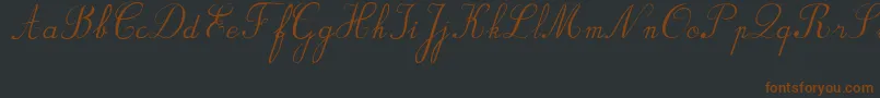 Шрифт BvRondesItal – коричневые шрифты на чёрном фоне