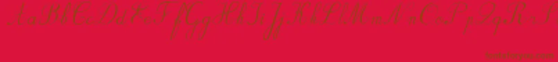 BvRondesItal-fontti – ruskeat fontit punaisella taustalla