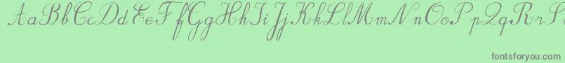 フォントBvRondesItal – 緑の背景に灰色の文字