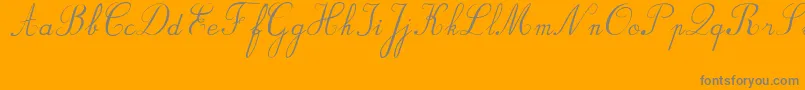 BvRondesItal-Schriftart – Graue Schriften auf orangefarbenem Hintergrund