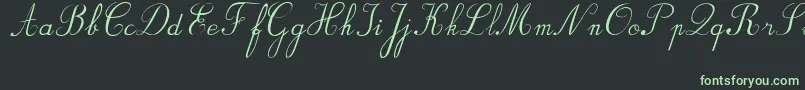 BvRondesItal-Schriftart – Grüne Schriften auf schwarzem Hintergrund