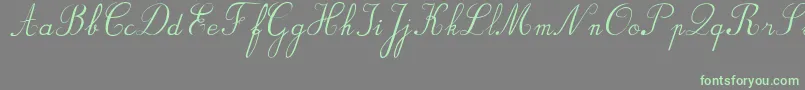 フォントBvRondesItal – 灰色の背景に緑のフォント