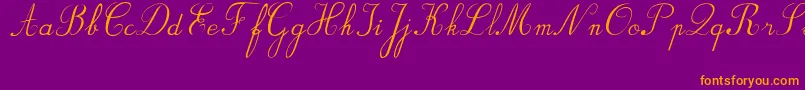 BvRondesItal Font – Orange Fonts on Purple Background