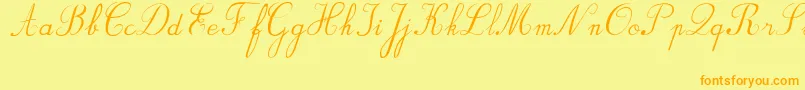 BvRondesItal-fontti – oranssit fontit keltaisella taustalla