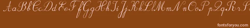 BvRondesItal-fontti – vaaleanpunaiset fontit ruskealla taustalla
