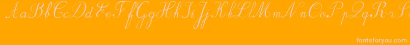 Czcionka BvRondesItal – różowe czcionki na pomarańczowym tle