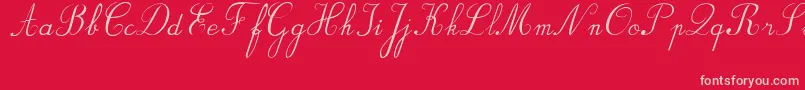 フォントBvRondesItal – 赤い背景にピンクのフォント