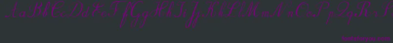 Шрифт BvRondesItal – фиолетовые шрифты на чёрном фоне