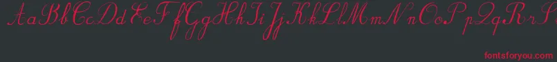 BvRondesItal Font – Red Fonts on Black Background