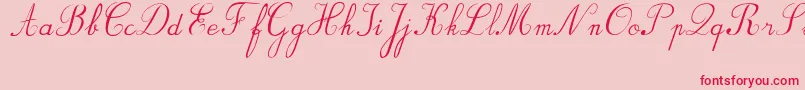 フォントBvRondesItal – ピンクの背景に赤い文字