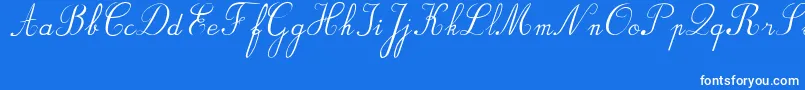 BvRondesItal-fontti – valkoiset fontit sinisellä taustalla