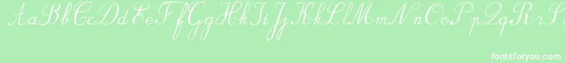 BvRondesItal-fontti – valkoiset fontit vihreällä taustalla