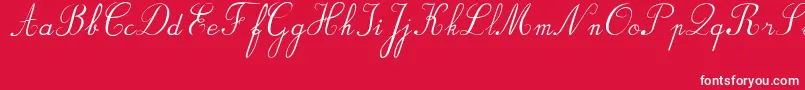 BvRondesItal-fontti – valkoiset fontit punaisella taustalla