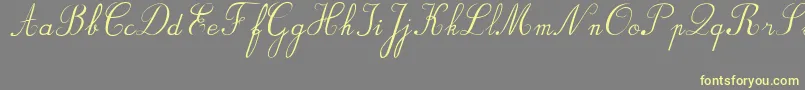 BvRondesItal-fontti – keltaiset fontit harmaalla taustalla