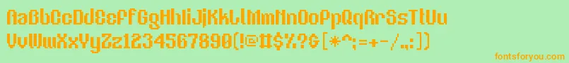 V5easter Font – Orange Fonts on Green Background
