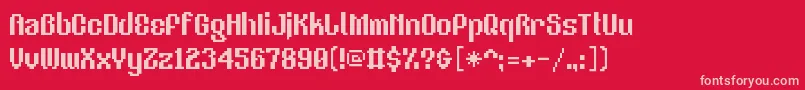 V5easter Font – Pink Fonts on Red Background