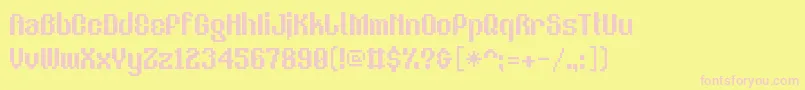 V5easter Font – Pink Fonts on Yellow Background