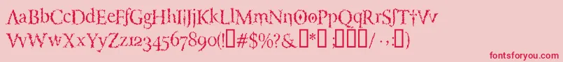 LuciferspensionRoman Font – Red Fonts on Pink Background