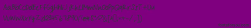 BysamanthaPrint-Schriftart – Schwarze Schriften auf violettem Hintergrund