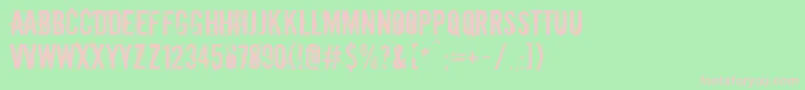 フォントDowncome – 緑の背景にピンクのフォント
