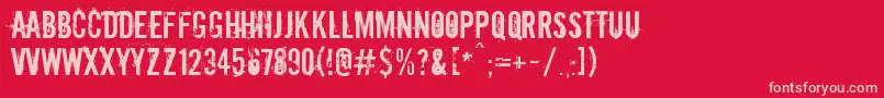 Downcome Font – Pink Fonts on Red Background