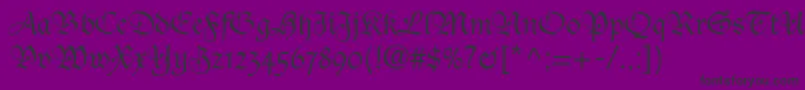 TudorScriptSsi Font – Black Fonts on Purple Background