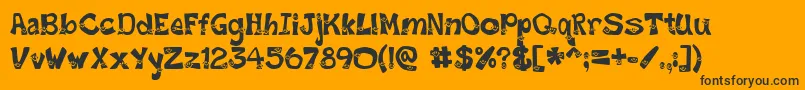 SmileyFont Font – Black Fonts on Orange Background