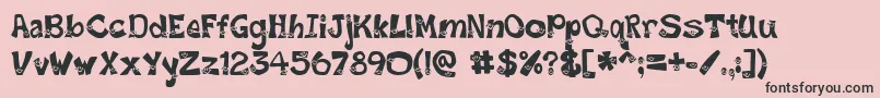 Police SmileyFont – polices noires sur fond rose