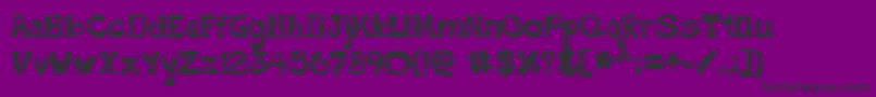 Czcionka SmileyFont – czarne czcionki na fioletowym tle
