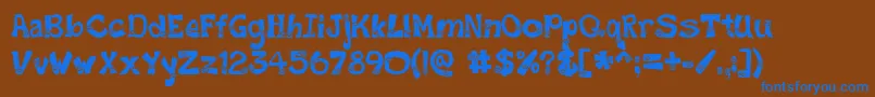 Police SmileyFont – polices bleues sur fond brun