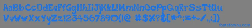 SmileyFont-Schriftart – Blaue Schriften auf grauem Hintergrund