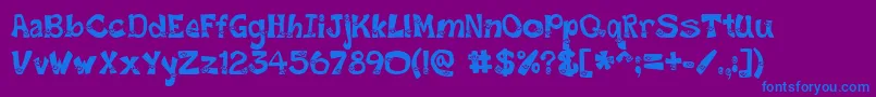 SmileyFont-fontti – siniset fontit violetilla taustalla