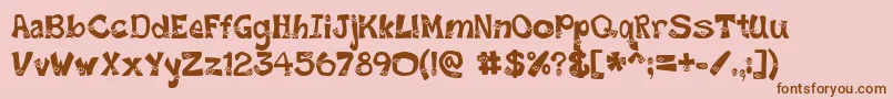 フォントSmileyFont – ピンクの背景に茶色のフォント