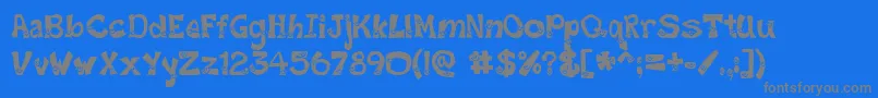 Fonte SmileyFont – fontes cinzas em um fundo azul