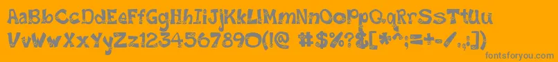SmileyFont Font – Gray Fonts on Orange Background