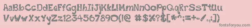 SmileyFont-Schriftart – Graue Schriften auf rosa Hintergrund