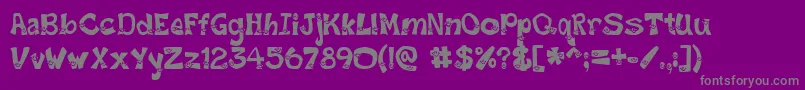 フォントSmileyFont – 紫の背景に灰色の文字