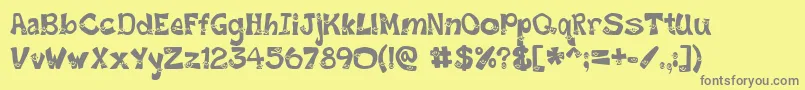 SmileyFont Font – Gray Fonts on Yellow Background